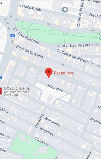 imagen de contacto google maps apuntando a restaurica odontología integral y estética